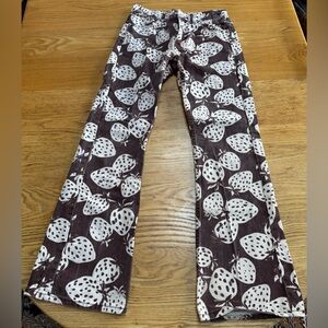 Strawberry Print Womens Bottoms